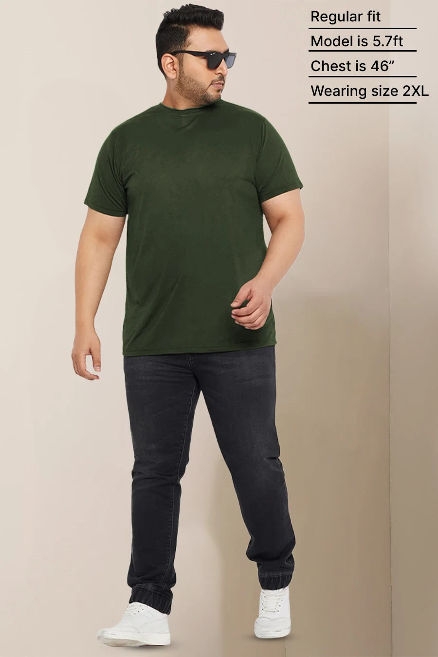 Plus Size - Army Green - Classic Crew