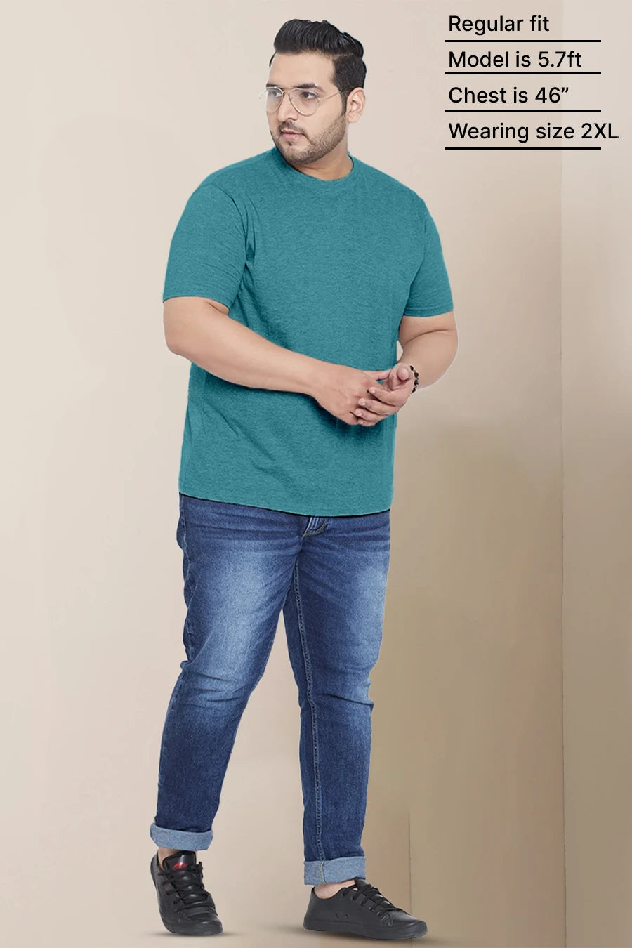 Plus Size - Cerulean Melange - Classic Crew