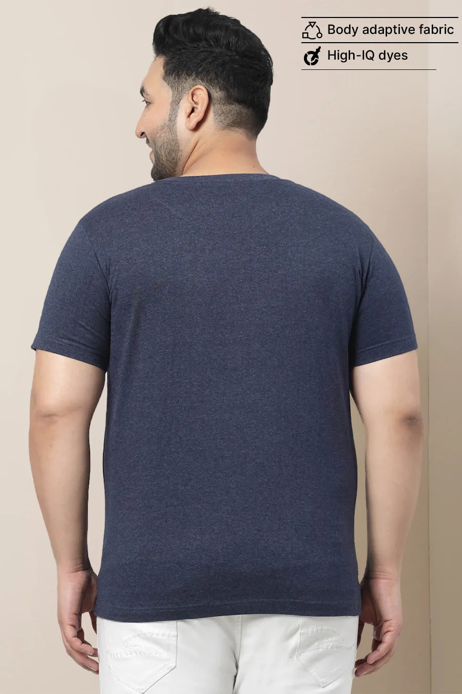 Plus Size - Navy Melange - Classic Crew