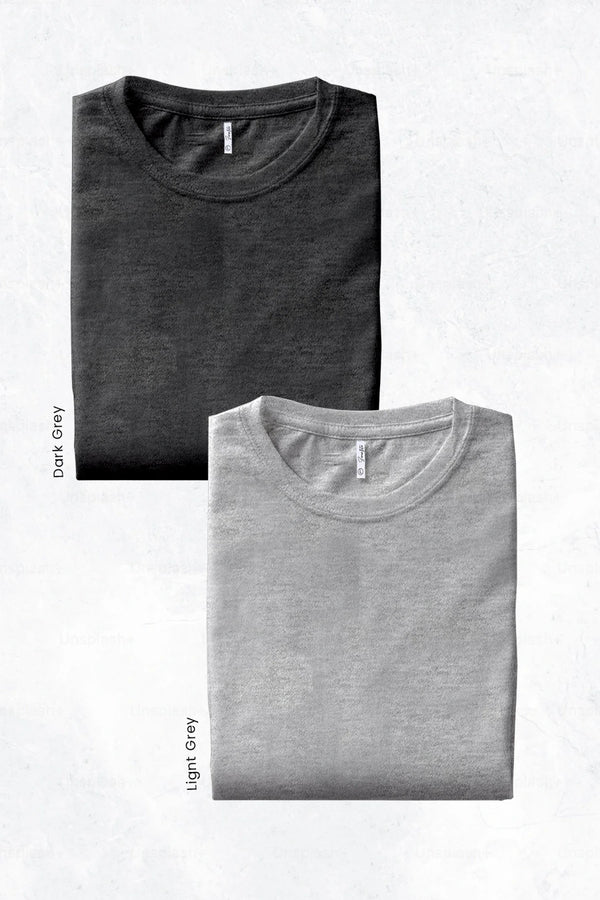 Pack 2 - Light Grey & Dark Grey - Classic Crew