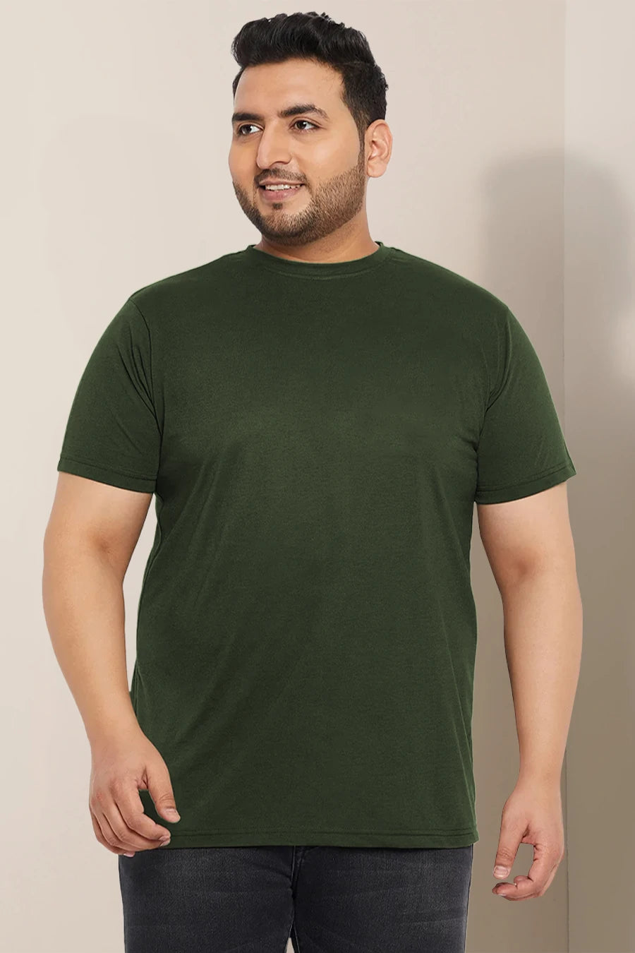 Plus Size - Army Green - Classic Crew